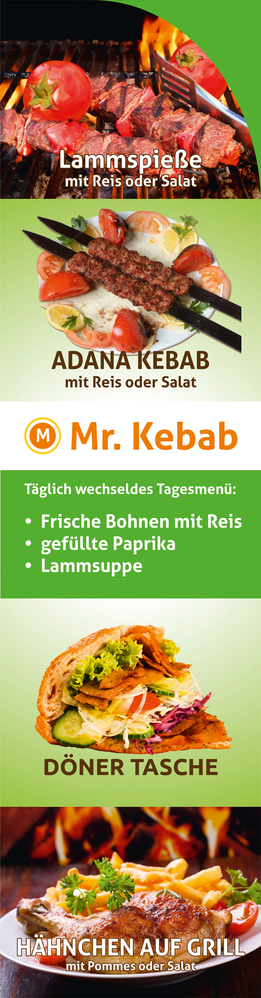 Mr. Kebab Döner Laden Leuchtreklame
