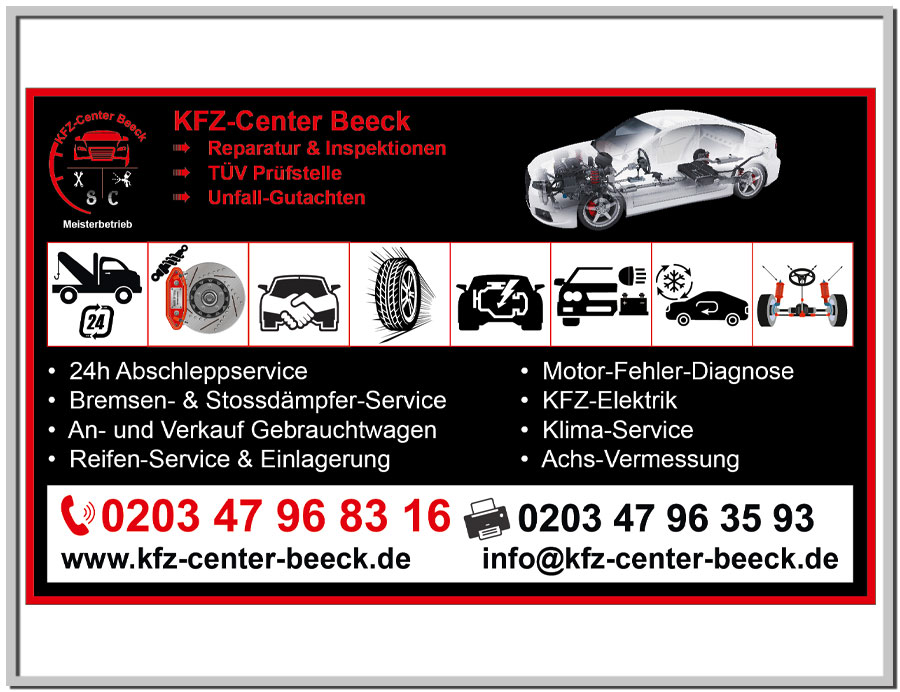 Plakat KFZ Center Beeck • Autohaus
